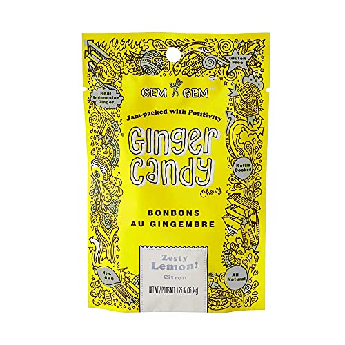 Gem Gem Ginger Candy Chewy Ginger Chews (Assorted Mix, 1.25oz, Pack of 4) - image 3