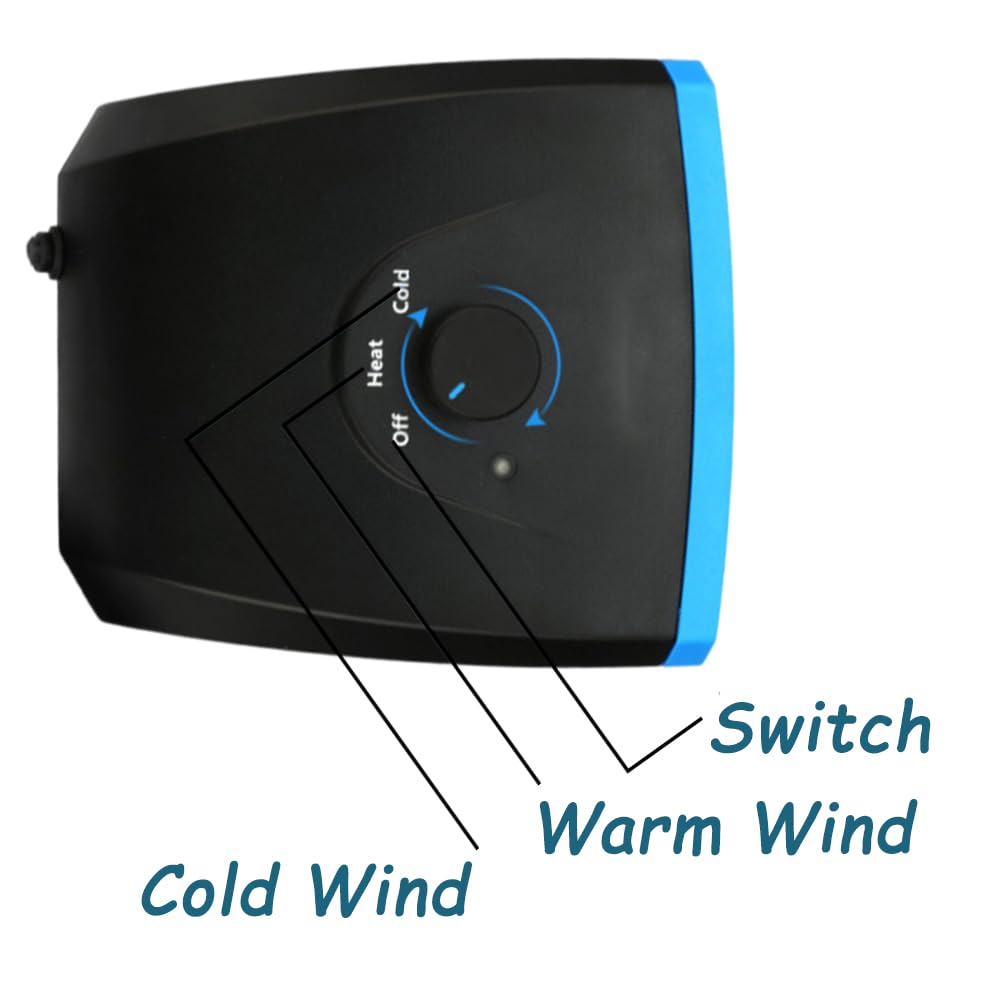 Riscaldatore per auto Riloer per camper 12V 150 W, portatile, per auto, riscaldamento e raffreddamento rapidi, rotazione a 360 gradi, compatibile con tutte le auto a 12 V CC, con clip.