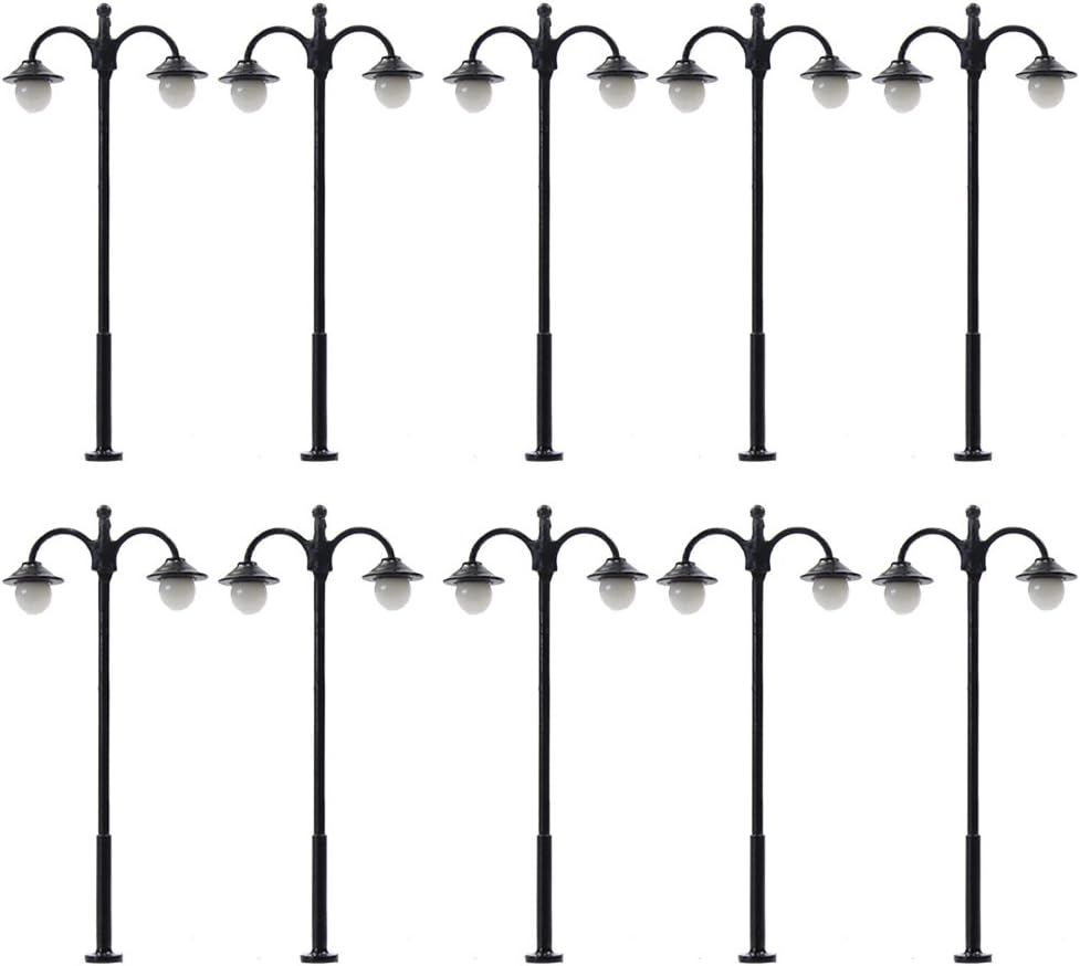 LYM17 10 pcs Model Railway Led Lamppost Lamps Street Lights N Scale 4.5cm 12V New