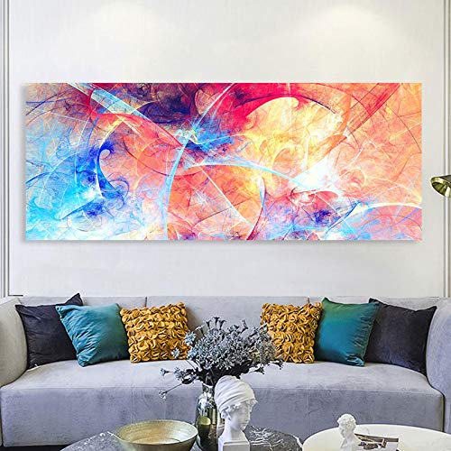 Impression sur toile moderne abstrait art colore 50x150 - 5