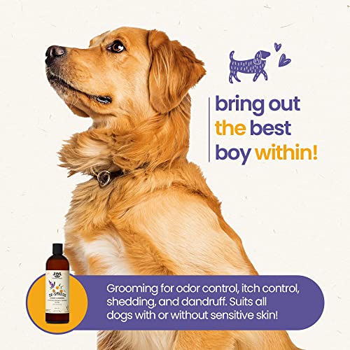 Lavender & Chamomile Aromatherapy Shampoo & Conditioner For Pets, Medicated Oatmeal Dog Shampoo & Pet Odor Eliminator โ 16 FL OZ (473 mL) Lavender & Chamomile Aromatherapy Shampoo & Conditioner For Pets, Medicated Oatmeal Dog Shampoo & Pet Odor Eliminator โ 16 FL OZ (473 mL)