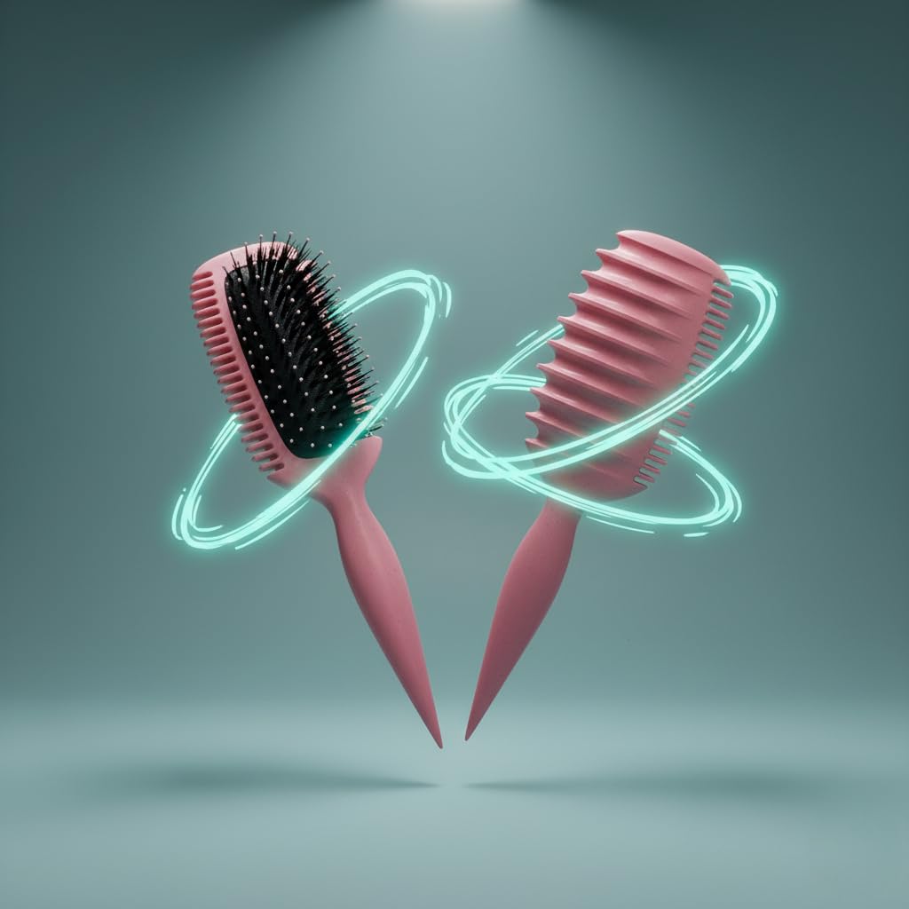Curl Define Styling Brush – Nylon Detangling & Curl-Defining Hair Brush for Curly, Wavy & Frizzy Hair – Paddle Brush with Wide Tooth Comb for Men, Women & Kids-image-25