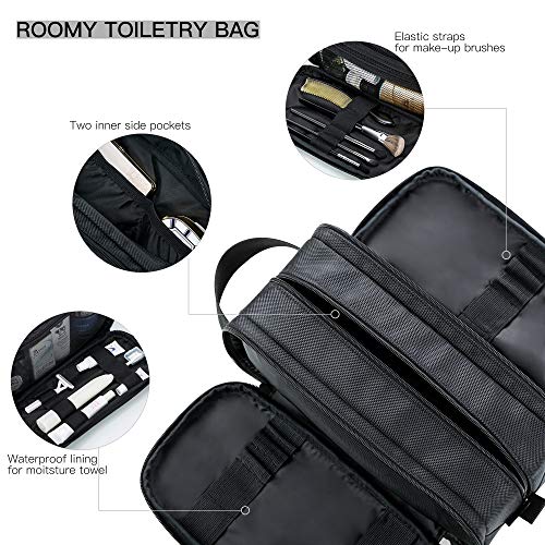 Lizzton-Toiletry-Bag-for-Men-Travel-Large-Dopp-Kit-Water-resistant-Women-Shaving-Bags-Portable-Toiletries-Storage-Organizer-and-one-Drawstring-Shoes-Bag