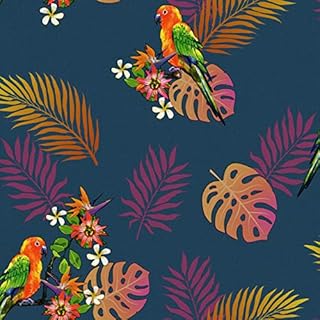 Karina Home Parrots Jungle Blue PVC Wipe Clean Tablecloth 200cm x 140cm
