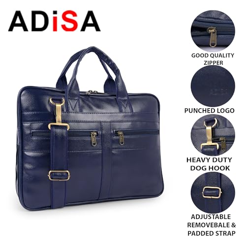 Image of ADISA Laptop Messenger Office Bag Briefcase for Work for Men