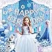 Frozen Birthday Party Supplies, Frozen Birthday Party Decorations, 80 PCS Winter Princess Party Supplies Include Foil Balloon, Banner Balloons, Snowflake Balloon Decorations by HAFTSS