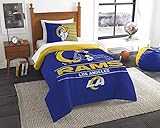 Northwest Company NFL Los Angeles Rams Comforter and Sham Set, Full/Queen, Draft
