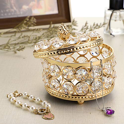 Hipiwe Crystal Mirrored Jewelry Box Jewelry Trinket Organizer Box Home Decor Ring Earrings Necklace Storage Holder Keepsake Box thumb #8