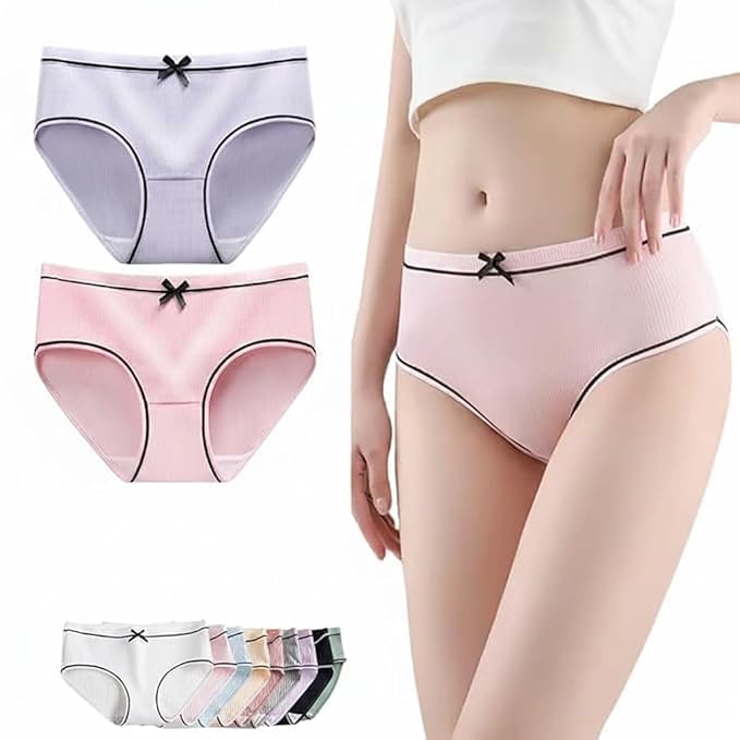 vanshop Women’s High Waist Cotton Panties with Knot Design | Soft Breathable Stretch Underwear | Comfortable Briefs | Look Everyday Wear Ladies Innerwear-picture-19