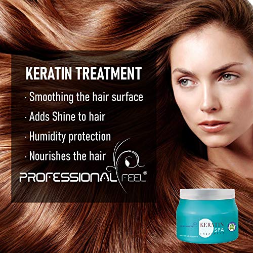 Image of PROFESSIONAL FEEL Keratin Hair Spa Treatment, Beauty Real Make Your Hair More Smooth, Real Hair Spa Repairing Cream Bath For All Hair Type, 180G (Vanilla),1 Count