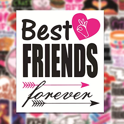 50 Pcs Friends Stickers| Best Friends Waterproof Vinyl Stickers for Bike Water Bottles Laptop Bicycle Refrigerator Cup Luggage Computer Mobile Phone Skateboard Decals