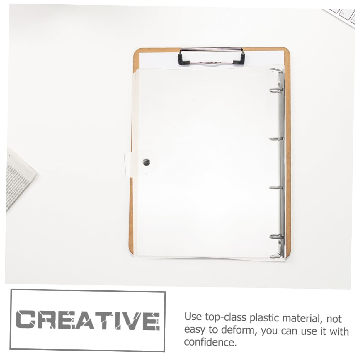 Classeur Scolaire Transparent A4 en Plastique, Lot de 2