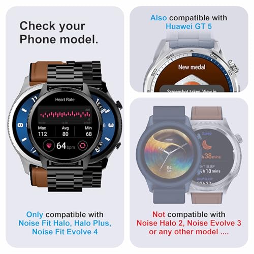 Image of Military-Grade Gorilla Tempered Glass For NoiseFit Halo, Halo Plus, NoiseFit Evolve 4 and Huawei GT 5 (46 mm) with Installation Kit | Pack of 2 | Transparent