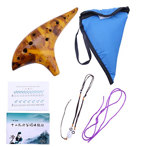 Qisuw Ocarina Instrument - 12 Hole Legend Zelda Ocarina Of Time Alto C