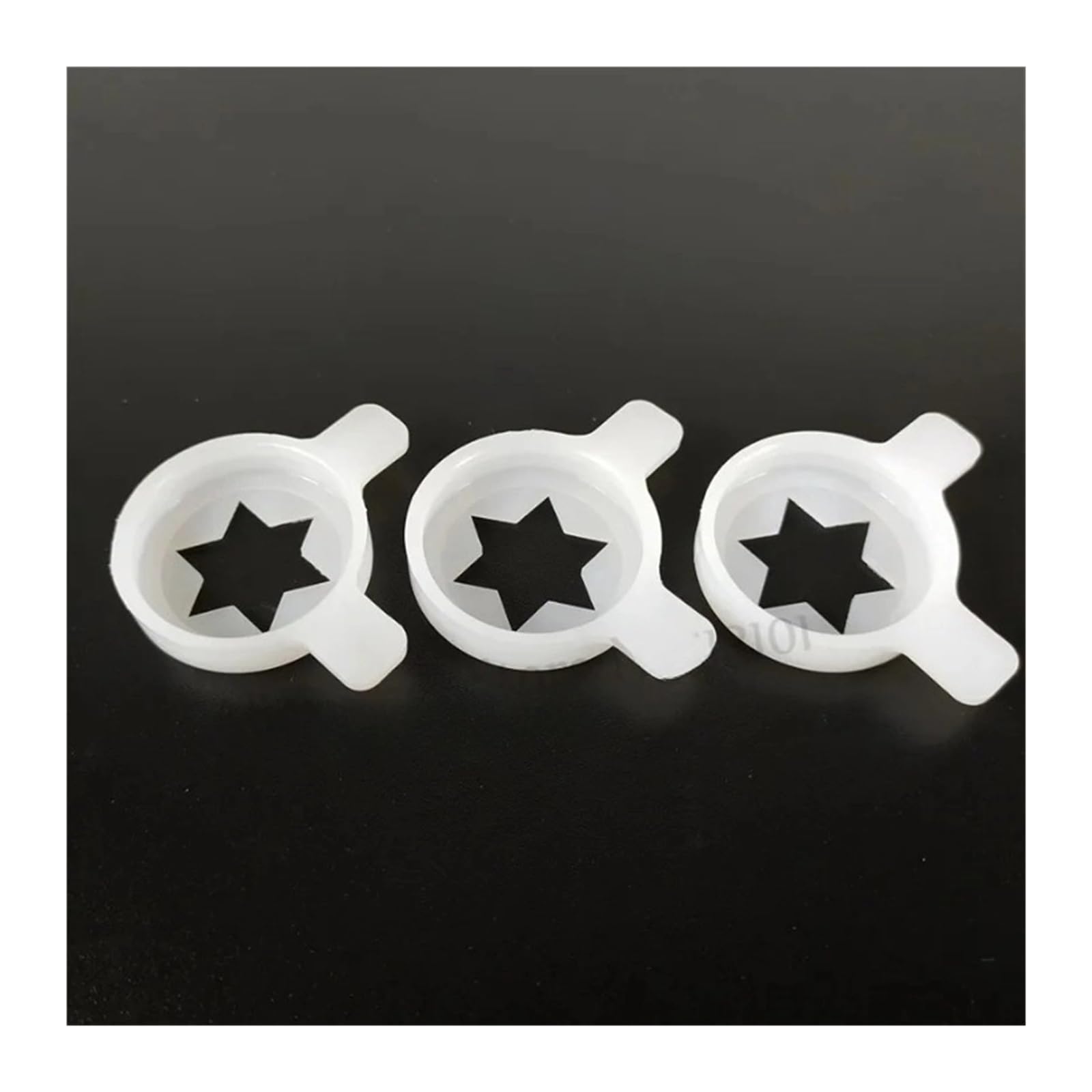 ALturn Piezas de Repuesto de Tapas de Modelado de hexagrama de Lujo 3 en 1, compatibles con Accesorios de Tapas de boquillas de plástico for máquinas de Helado Suave, diámetro Interior de 29 mm