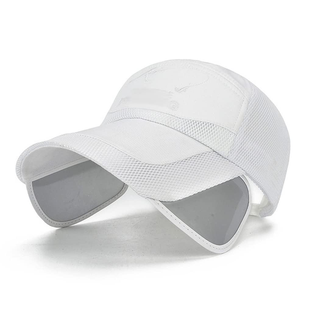 Chapeau de soleil bleu marine réglable 56-60cm avec visière rétractable