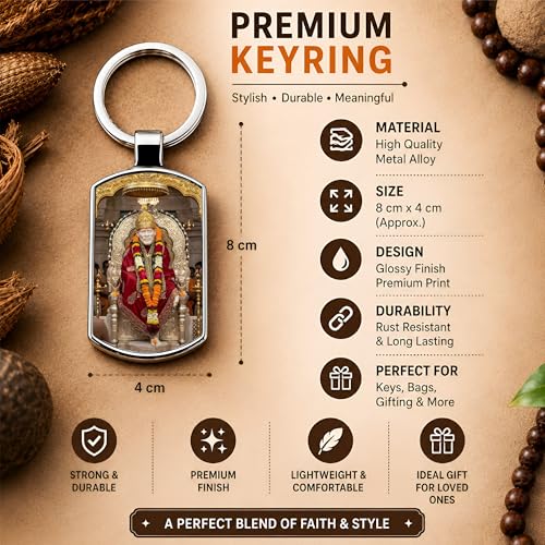 Image of Premium Printed Metal Keychain for Men & Women | High-Definition Artwork Print | Durable Key Ring for Car, Bike, Home & Office Keys | Stylish Decorative Key Holder Gift