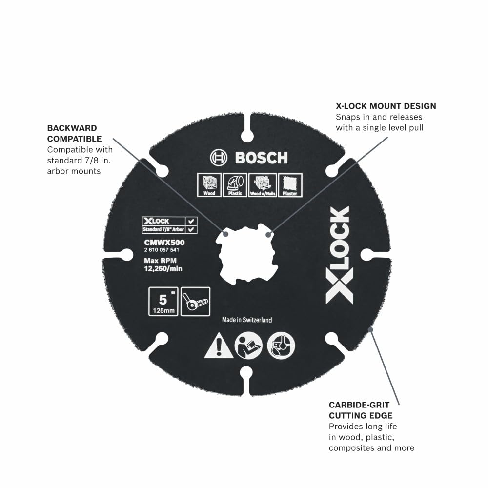 Bosch CMWX500 5" X-Lock - Ruota multipla in carburo