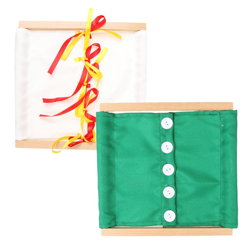 Montessori Bow Tying+Large Buttons Dressing Frame Set Wooden Educational Toy|Home & Garden | Kids & Teens at Home | Educational Materials | Preschool & Kindergarten-image-32