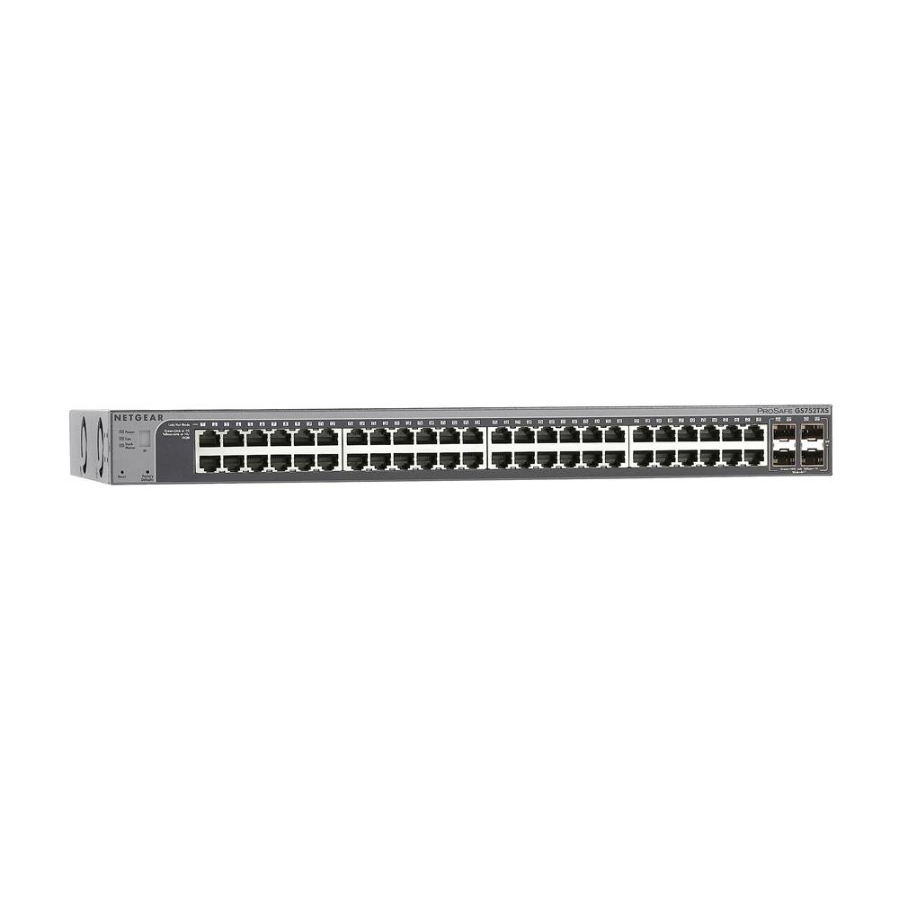 NETGEAR GS752TXS-100EUS - Switch de Red apilable de 48 Puertos Gigabit + 4 Puertos SFP