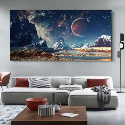 Impression sur toile galaxie de qualité supérieure décor avec cadre - 3