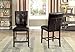 Homelegance Decatur PU Leather Counter Height Chair (Set of 2), Dark Brown