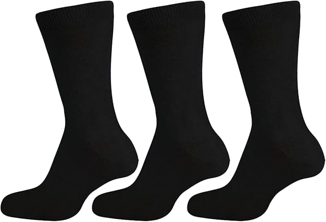 Boys Girls Children Ankle Socks - Back to School 6 Pairs Cotton Rich Plain Ankle Everyday School Uniform Socks For Kids