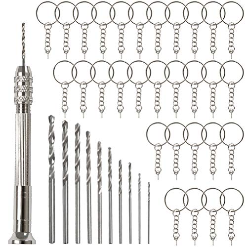 Pin Vise for Resin Casting Molds, Precision Hand Drill Tool with 10pcs Twist