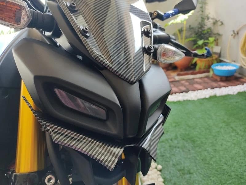 Winglets aérodynamiques pour MT-15 2019-2021 carénage avant noir - 5