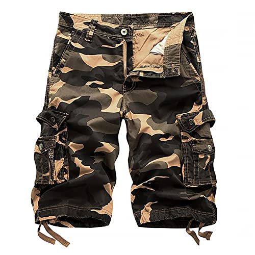 Freizeithose Herren Cargo Shorts Arbeitshose Herren Klassische Loose...