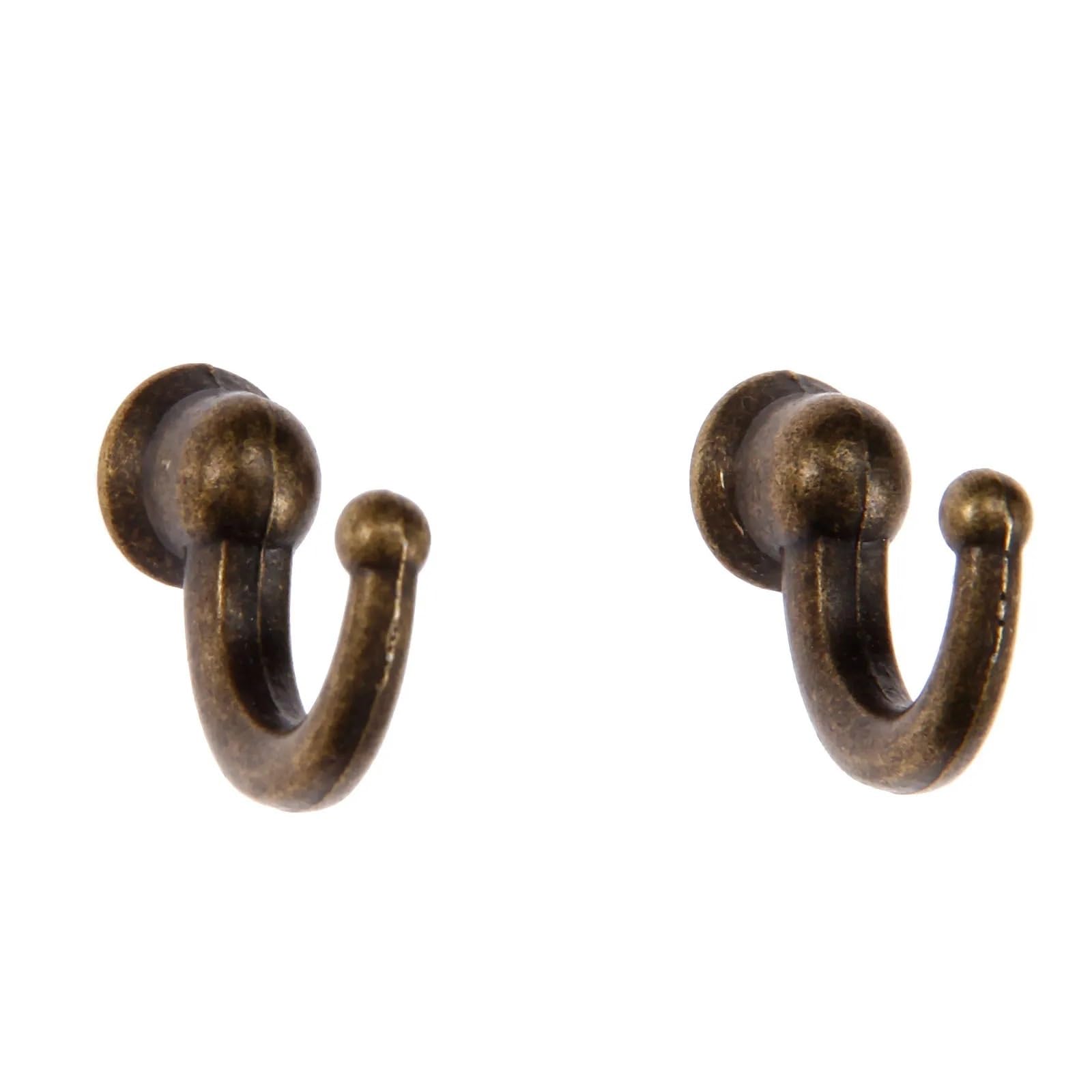 Yusuzh One Color 10Pcs Zinc Alloy Antique Hooks Wall Hanger Hat Coat Robe Bathroom Kitchen Furniture Hardware With Screws 29 * 20 * 12Mm For Mudroom,Closet