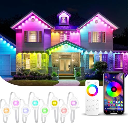 60m Permanente Außenbeleuchtung, RGBIC LED Lichterkette...