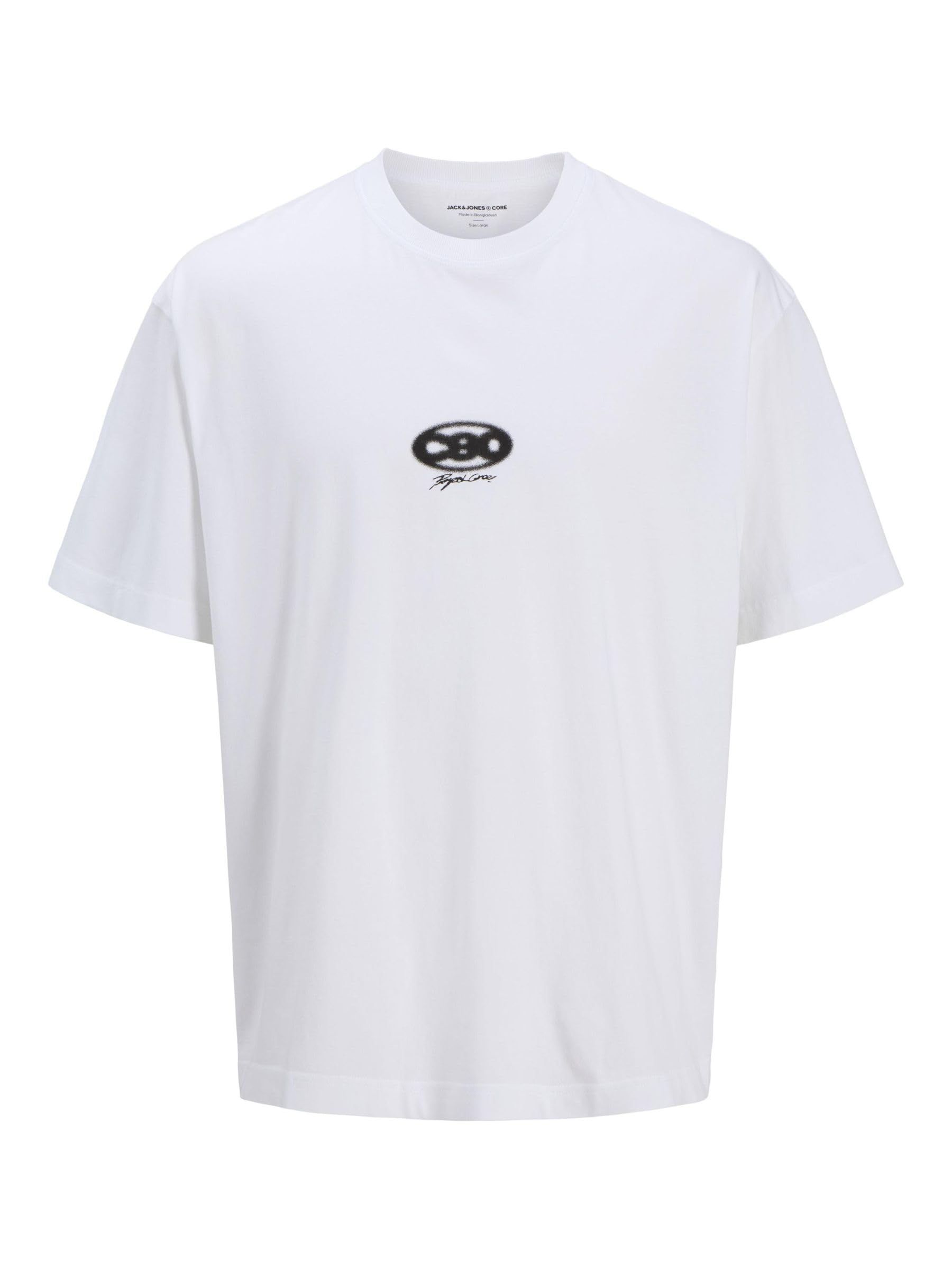 JACK & JONES Men's Jcostratus Graphic Tee SS Crew NEC Jnr, Bright White, 8 Years