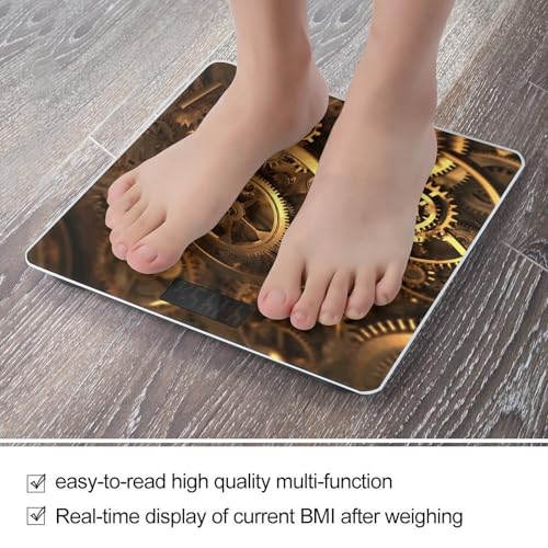 Báscula digital de baño con vidrio templado y pantalla LCD miniatura 5