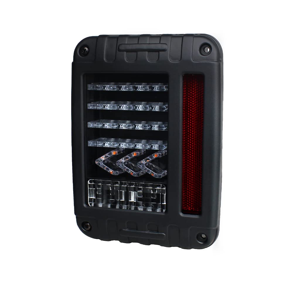 2PCS LED Tail Lights Tylny hamulec Running Reverse Taillights Kierunkowskazy dla Jeep Wrangler JK 2007-2017,Usa version
