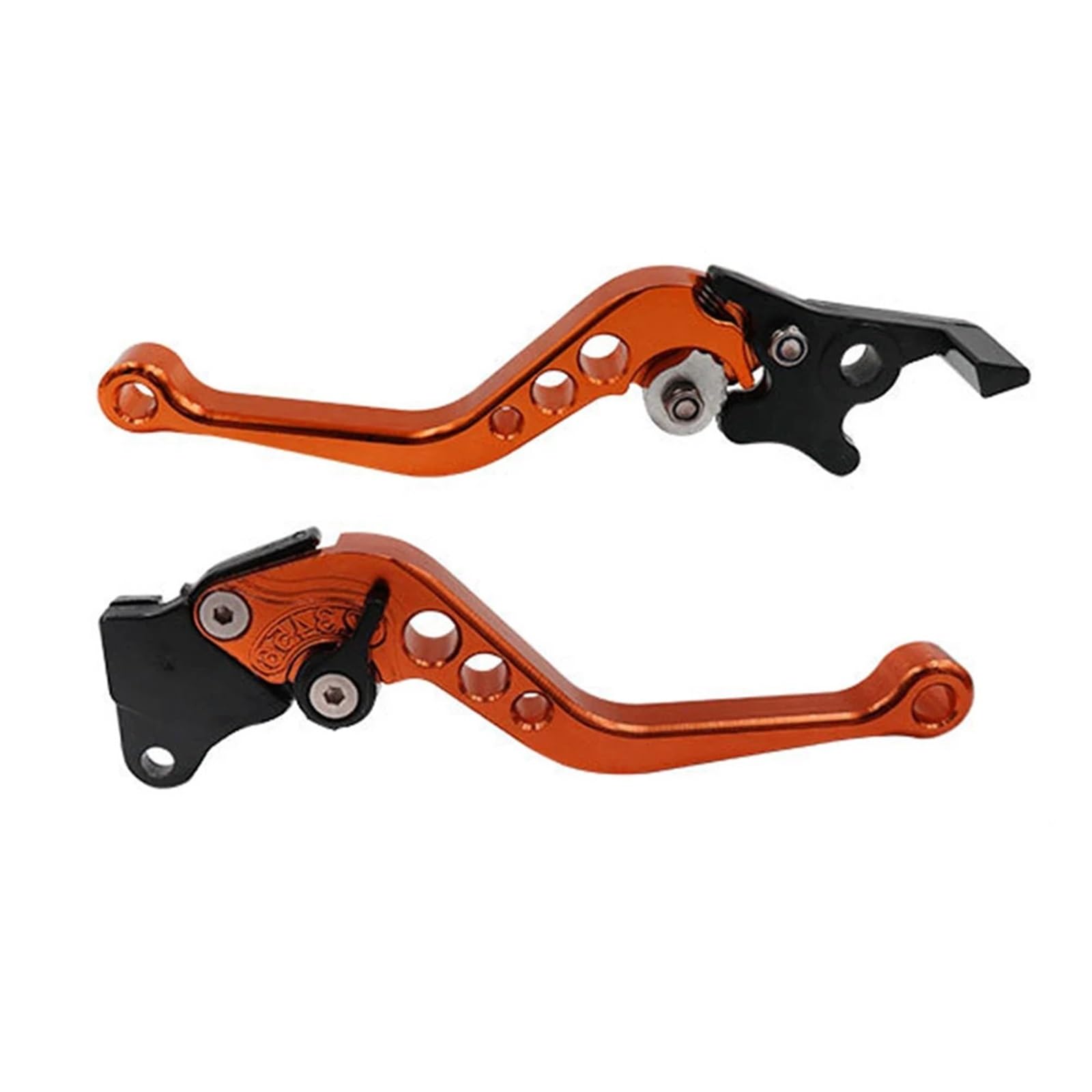 Hsyduhae Orange Motorbike Brake Levers 2Pcs Universal Aluminum Alloy Motorcycle Brake Handle Motorbike Modification Motor Clutch Drum Lever(Orange)