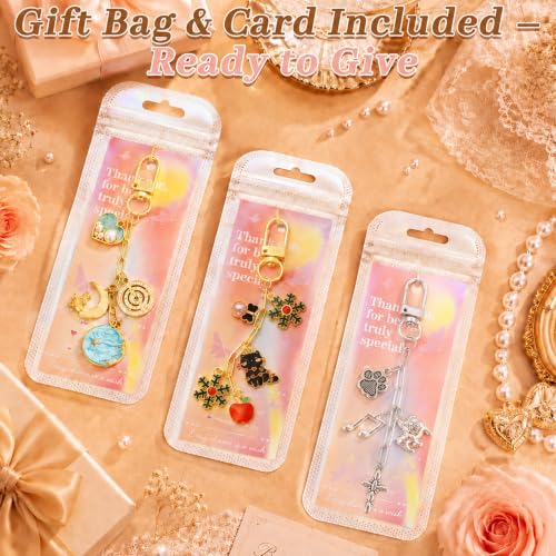 Image of Wurosi 24pcs Paperclip Keychain Making Kit,Key Ring Swivel Snap Hook Chains