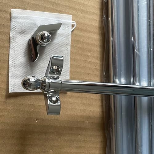 Barres d'escalier en laiton argenté de 51cm avec vis et supports - Lot de 12