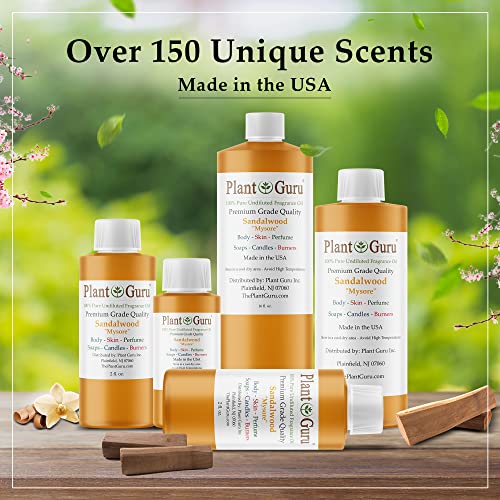 Sandalwood Mysore Fragrance Oil 8 Fl. Oz. Scented Oil For Diy Soap Making, Candles, Bath Bombs, Body Butters. Used In Aromatherapy Diffusers, Burners And Warmers. Great Addition To Lotions And Creams #TOP3