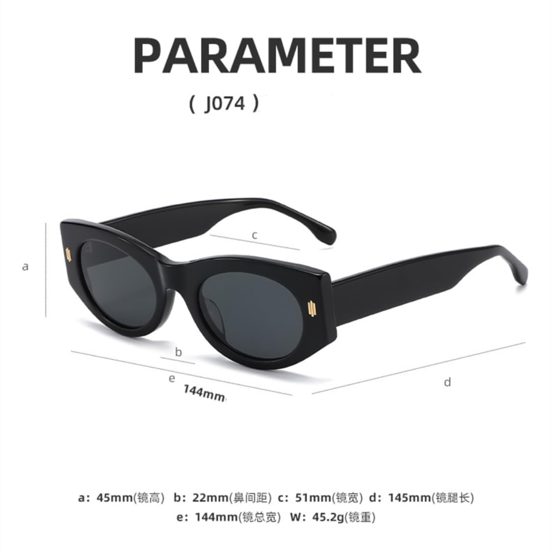 Gafas de sol gruesas de acetato estilo ojo de gato para exteriores