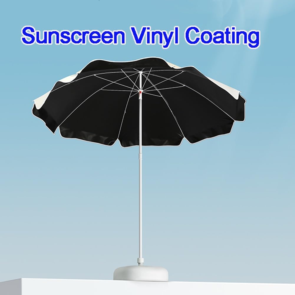 Ombrellone da giardino UV50+, ombrellone portatile da spiaggia per esterni, parasole rotondo da tavolo per cortile, giardino e piscina (grigio, 180 cm)