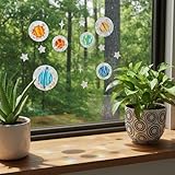 Fensterbilder Planeten Prisma Fensteraufkleber Suncatcher Sticker Folie Fenster Anti Kollisions Aufkleber Sonnenfänger Sticker für Fenster Fensterfolie Glasscheiben