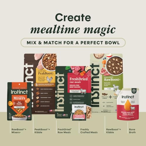 Instinct Raw Boost Gut Gesundheit Getreidefreies Rezept mit echtem Huhn, natürliches Trockenfutter von Nature's Variety, 8,2 kg Tasche