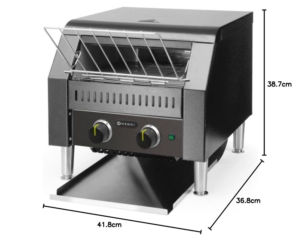HENDI Tostapane a nastro doppio, Nero, 230V/2240W, 418x368x(H)387mm