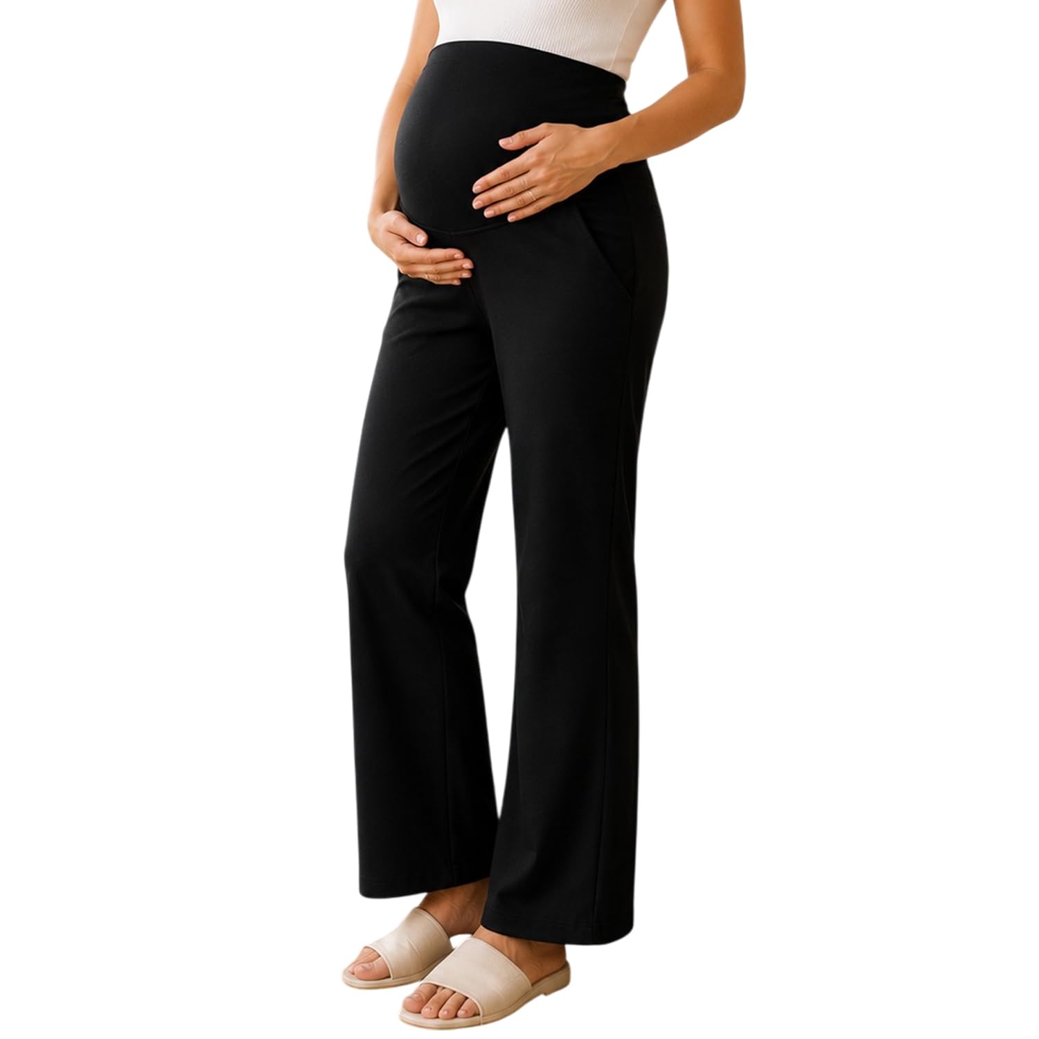 momtobe Women's Straight Fit Mid Rise Trouser-picture-41