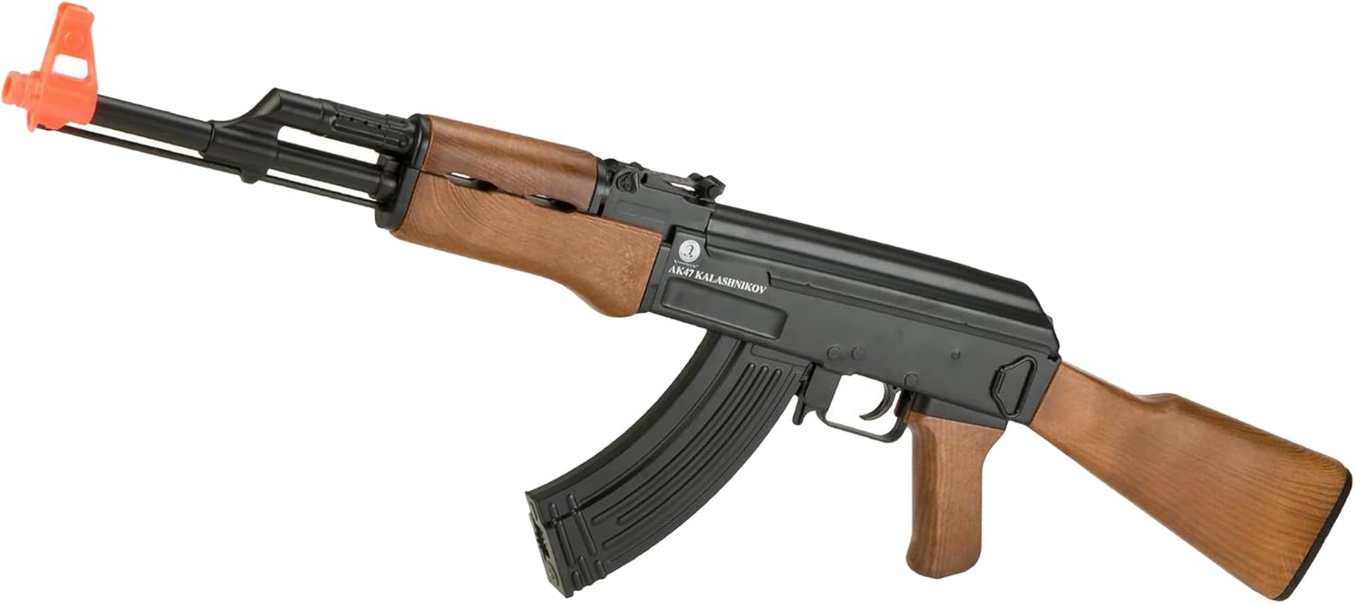 Evike Airsoft - Cybergun Kalashnikov Licensed AK47 Full Size Entry Level AEG Airsoft Rifle