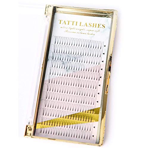 Demi Queen 4D Premade Fans Russian Individual Volumes Rapid Cluster Lash Extensions Thickness 0.07mm D Curl (12mm)