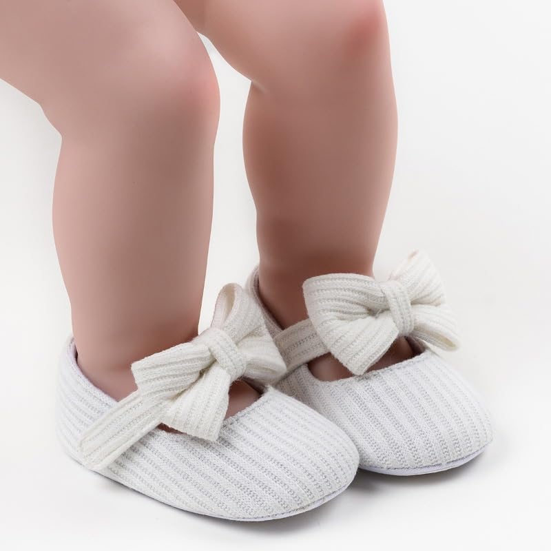Baby Girl Shoes Flats with Bowknot Floral Dress Soft Newborn Shoes Infants First Walkers Prewalker