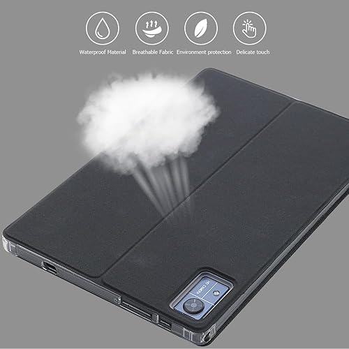Miniatura 6 de Funda para tablet CHUWI Hi10 XPro de 10.1 pulgadas, ultrafina de piel sintética, delgada, con múltiples ángulos de visión, con función de encendido