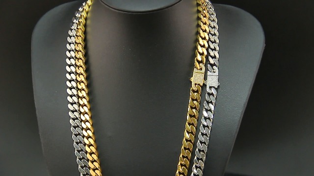 CaptainSteeL Miami Cuban Link Chain Necklace for Men/Women,316L